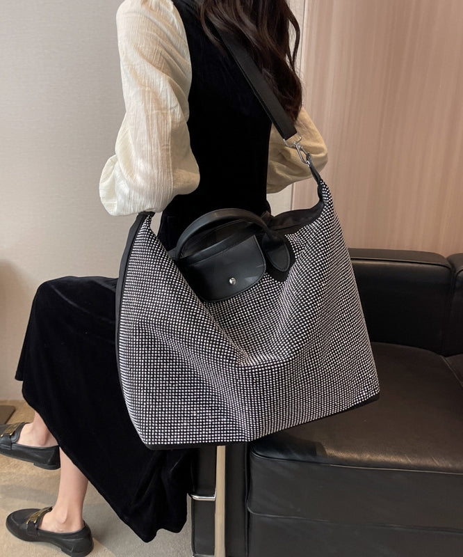 Fashion Silver Large Capacity Zircon Encrusted Handbag WI035 Bag-BGS241105
