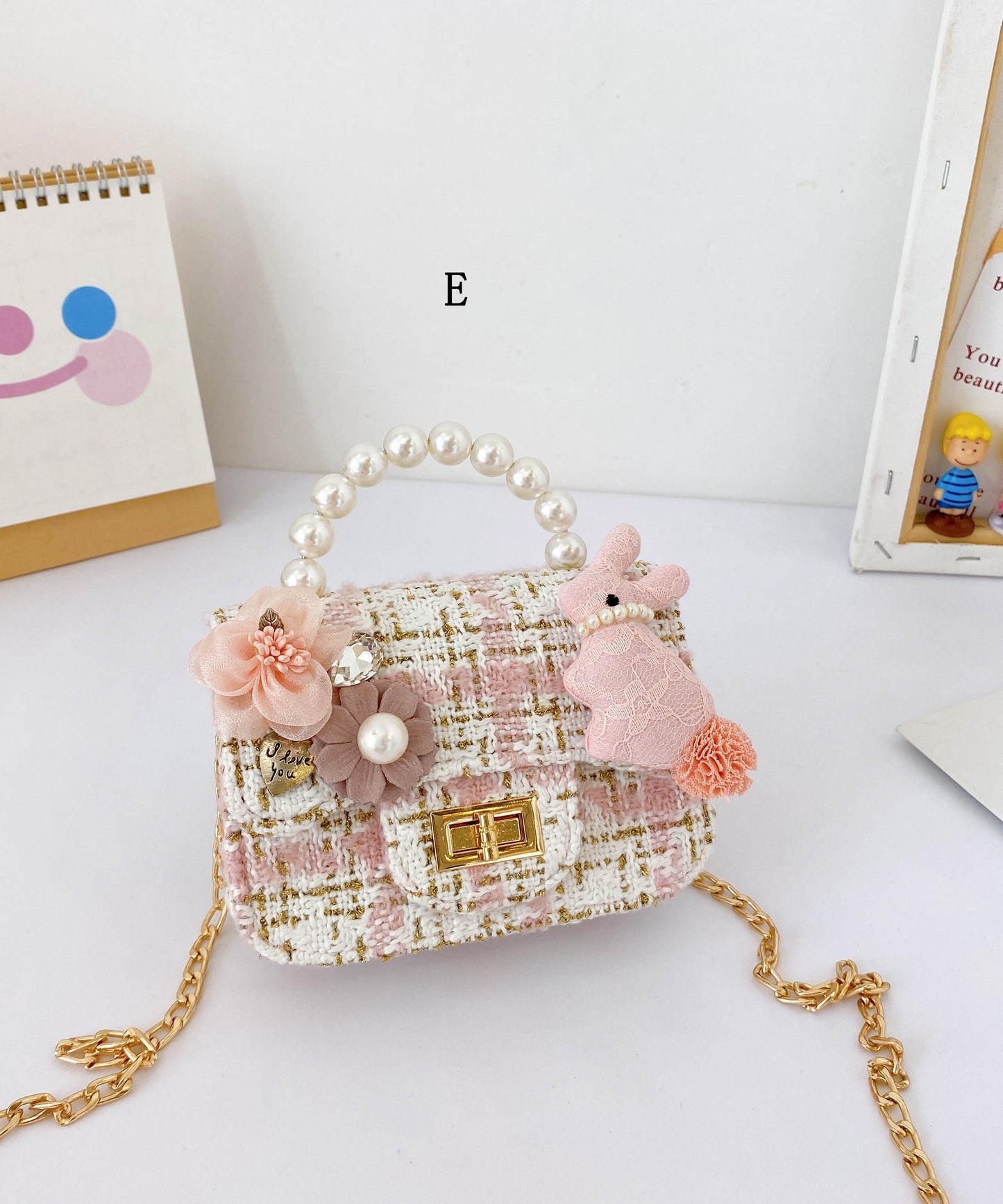 Fashionable Cute Mini Kids Girls Nail bead Messenger Bag IU017 Bag-BGS240803