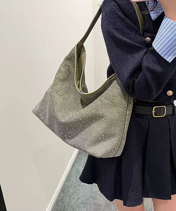 Fashionable Green Zircon Large Capacity Shoulder Bag GG090 Bag-BGS240606