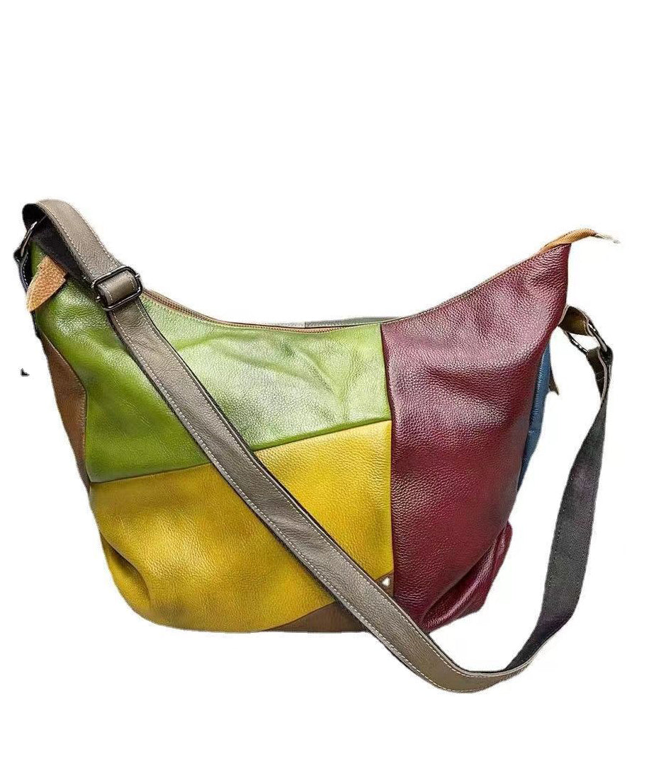 Fashionable Versatile Cowhide Single Shoulder Crossbody Bag MM065 Bag-BGS240620