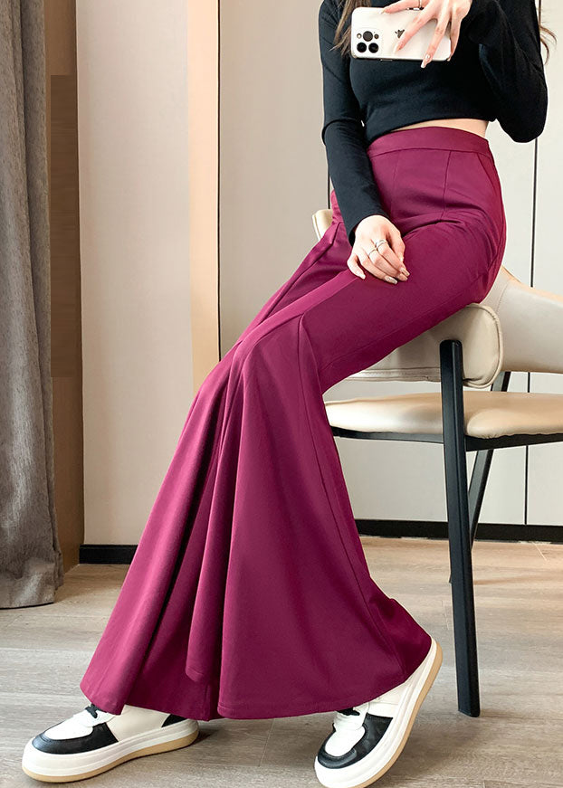 Fine Rose Silm Fit Spandex Flare Bottoms Pants Spring YP035 ABC