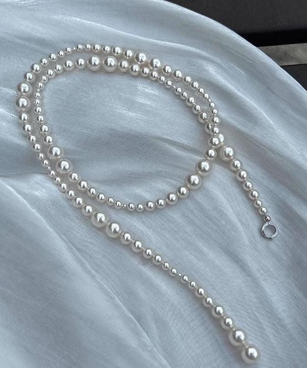 Fine White Copper Alloy Pearl Beading Necklace YA004 ABC
