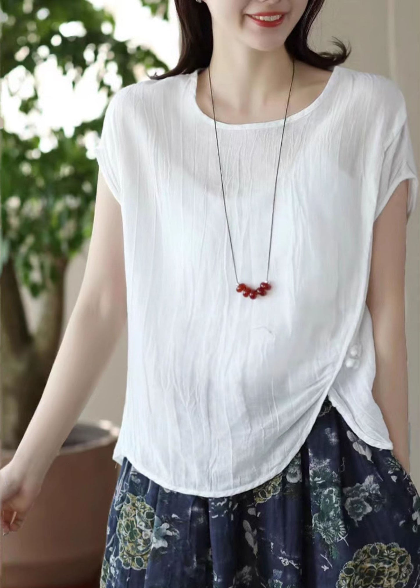 Asymmetrical White Fitted Beach Vest Linen Summer FashionChic