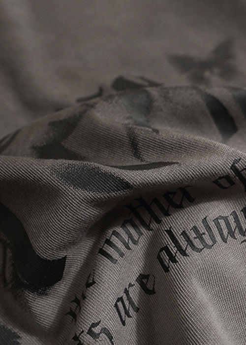 French White Gradient Color Print Cotton Mens Tshirt Summer LK049 Men-Silk-MENT240630