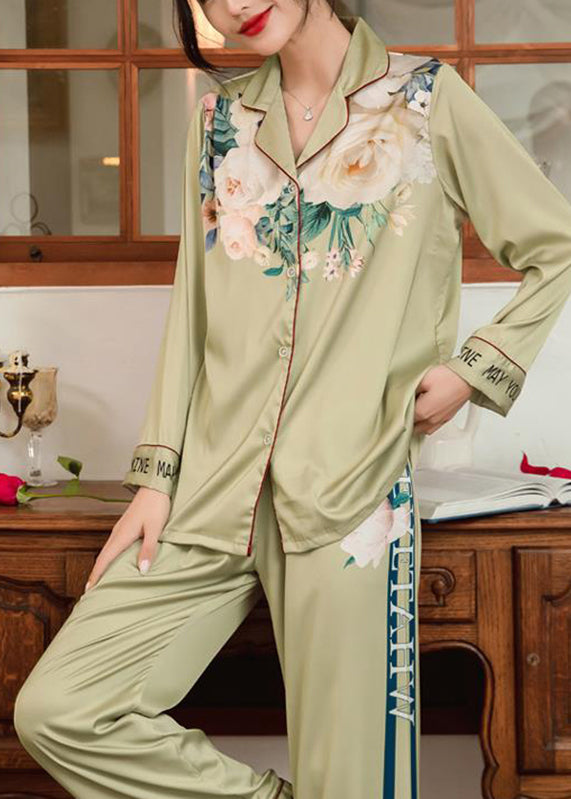 Grass Green Peter Pan Collar Button Two Pieces Set Spring XS1028 Ada Fashion