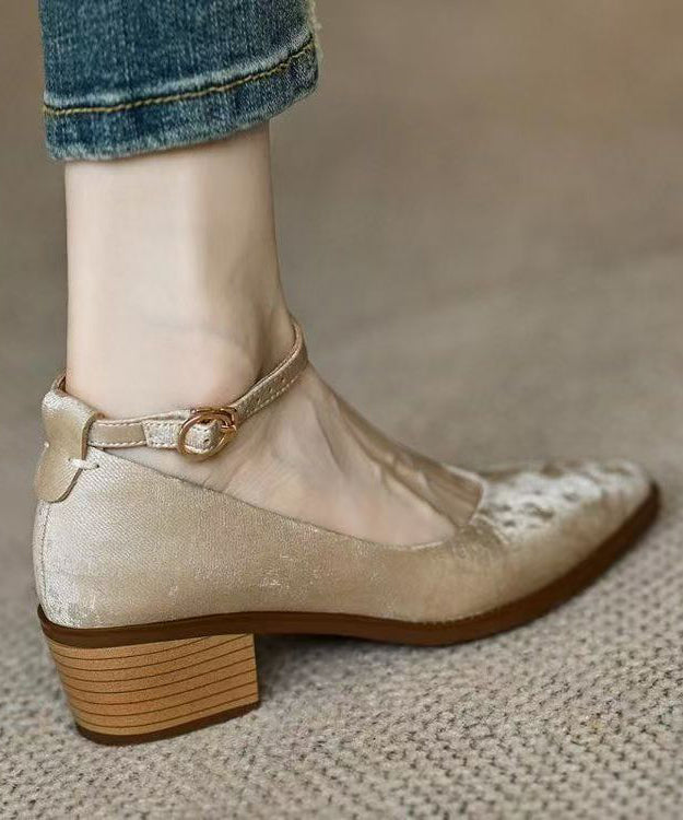 Green Faux Leather Loafers For Women Splicing Buckle Strap OM014 ABC