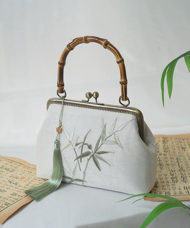 Bag Tote Handmade Bamboo Style New Chinese Embroidery FashionChic