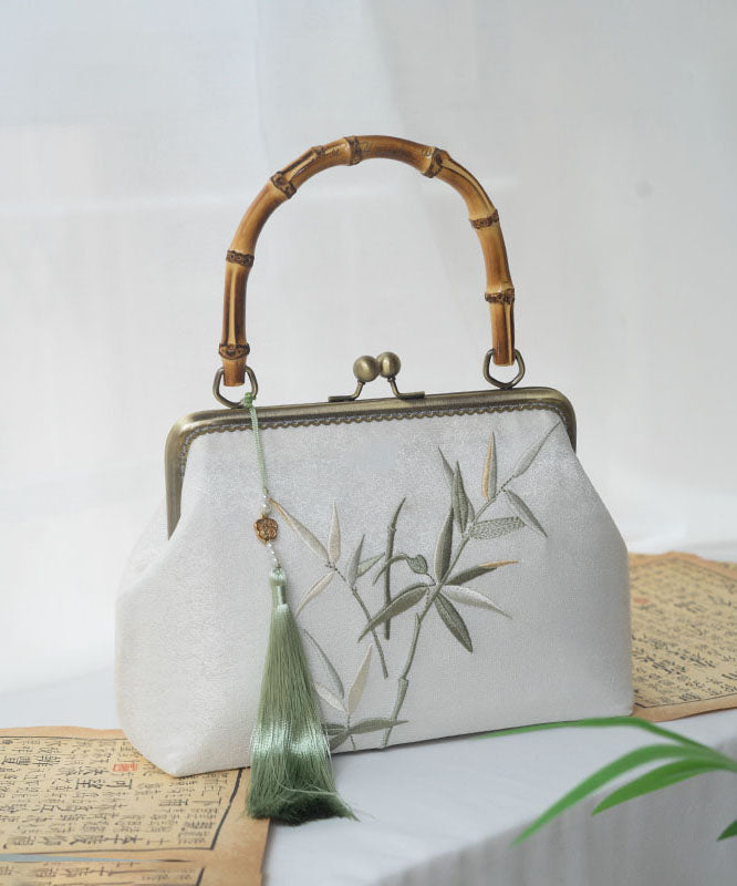 Bag Tote Handmade Bamboo Style New Chinese Embroidery FashionChic
