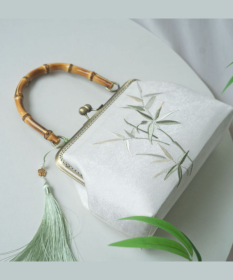 Bag Tote Handmade Bamboo Style New Chinese Embroidery FashionChic