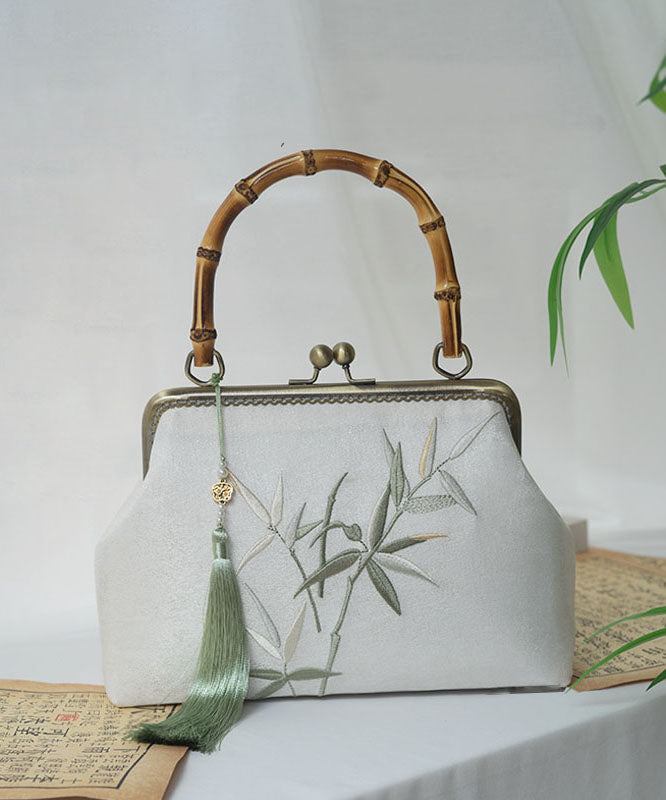 Bag Tote Handmade Bamboo Style New Chinese Embroidery FashionChic