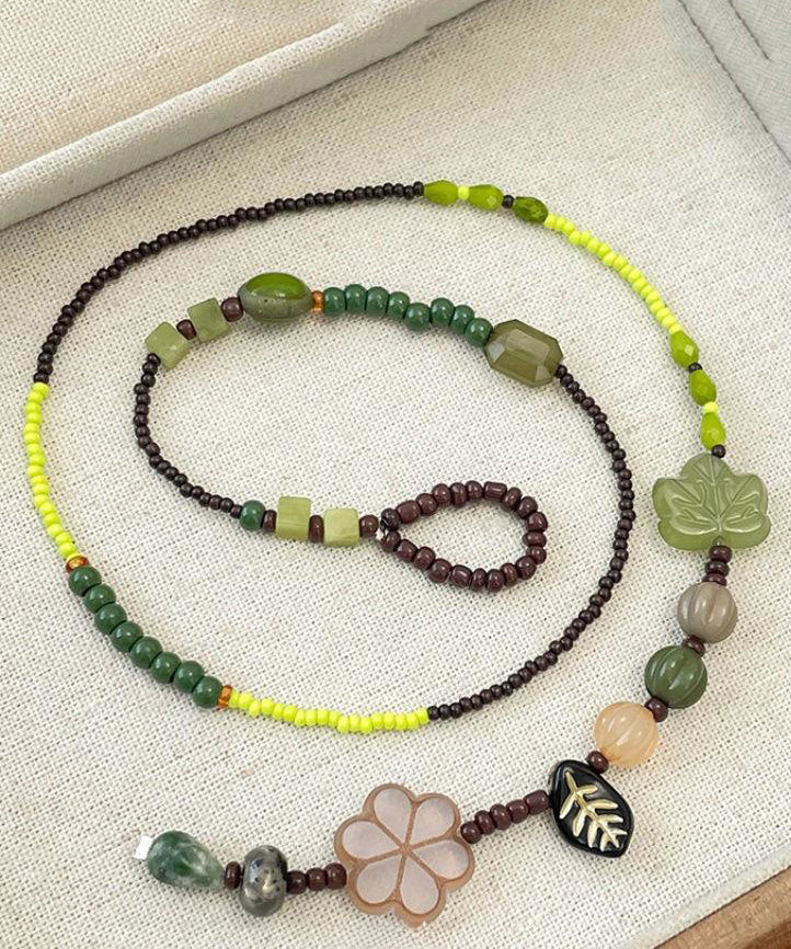Necklace Handmade Gratuated Beading Bead Weaving Colorblock FashionChic