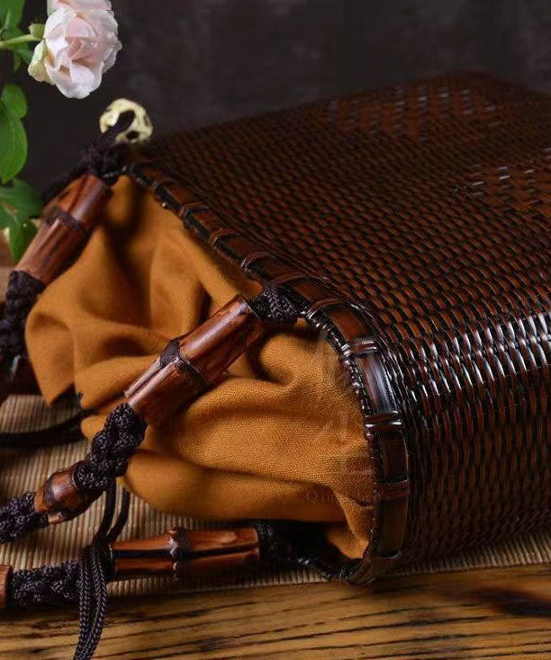 Handmade Retro Woven Japanese Bamboo Handbag GG081 Bag-BGS240606