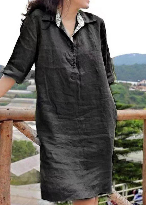 Handmade Yellow Peter Pan Collar Patchwork Vacation Mid Dresses Summer VB1043 Ada Fashion