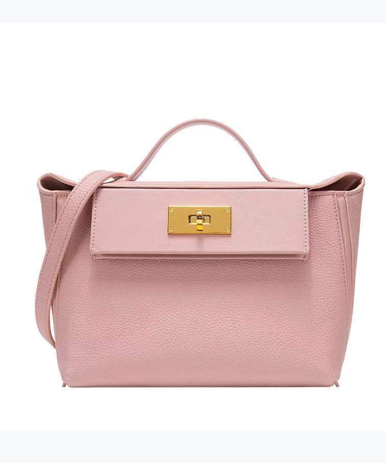 Italian Brown Calf Leather Durable Tote Handbag HJ1055 Ada Fashion
