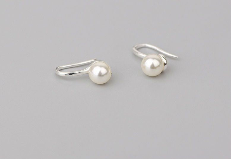 Pearl Silver Sterling 925 Faux Earring FashionChic