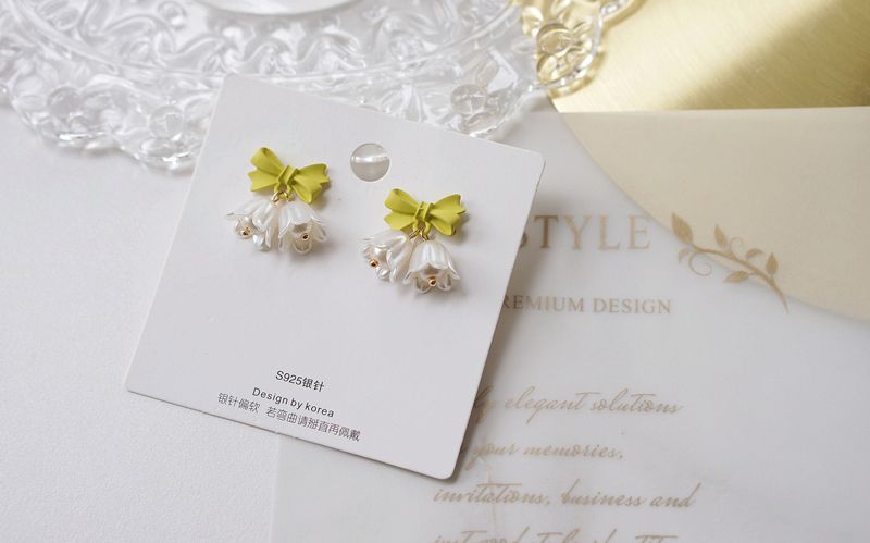 Alloy Earring Flower Bow FashionChic