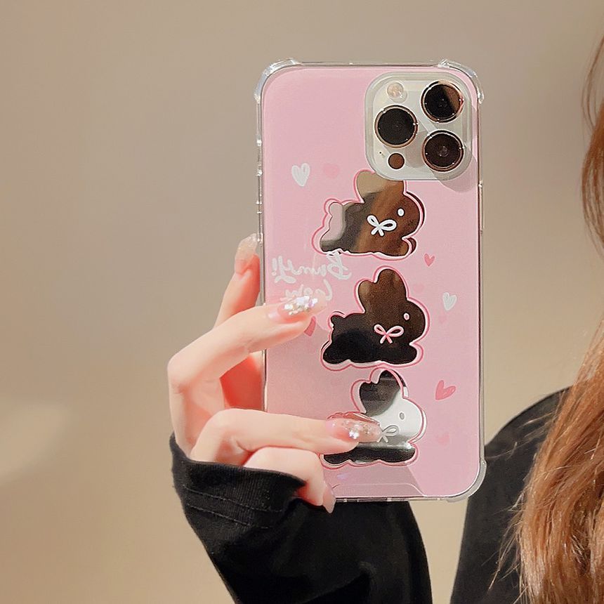 Rabbit Phone Mirrored Case FashionChic