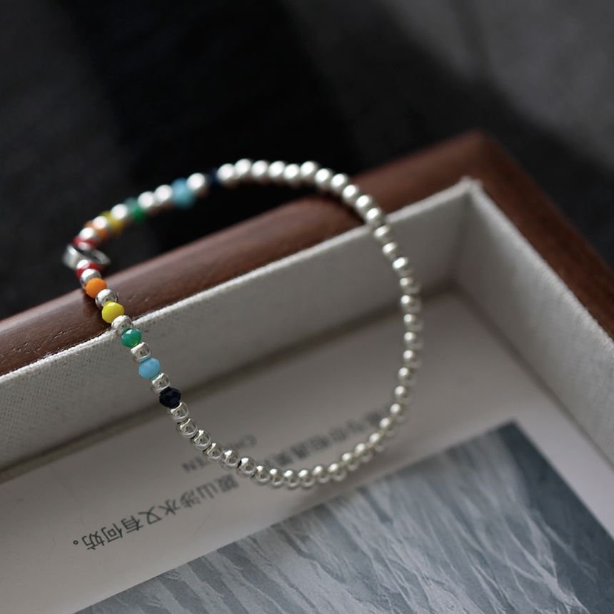 Smiley Sterling Bracelet Silver Face Rainbow FashionChic