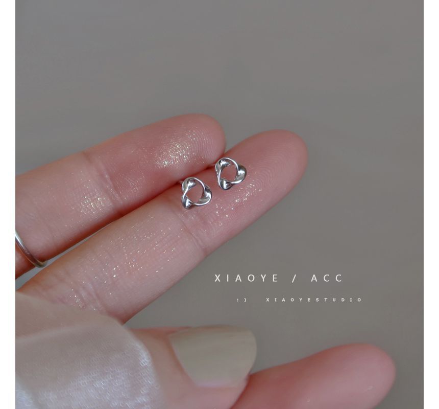 Twisted Sterling Earring Triangle Silver FashionChic