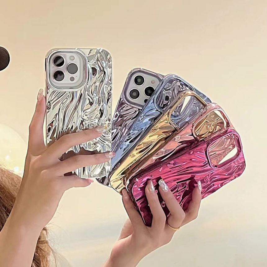 Metallic Textured Case Phone FashionChic