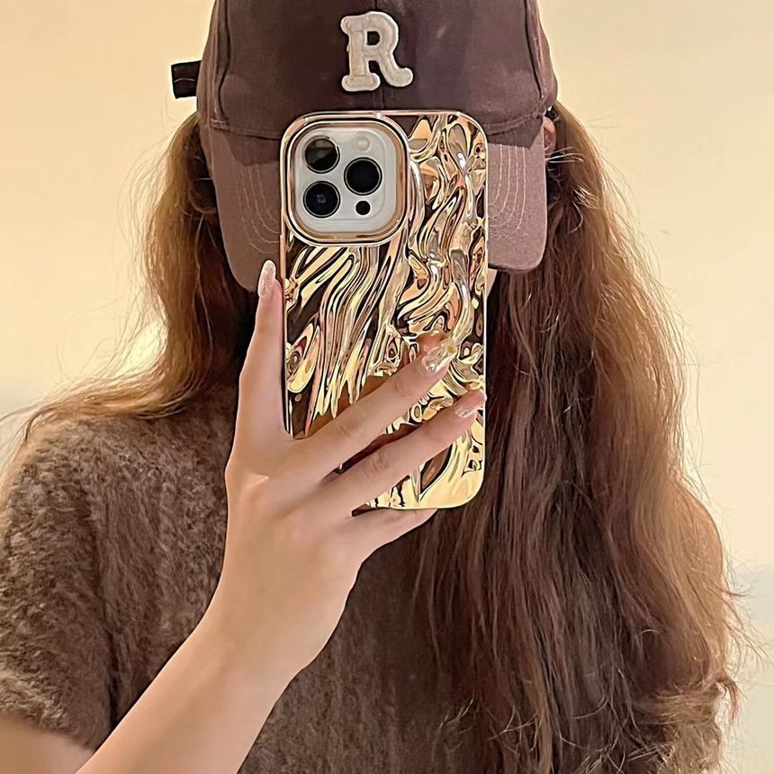 Metallic Textured Case Phone FashionChic