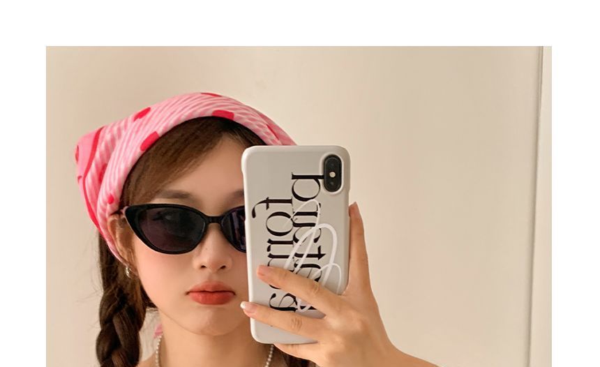 Eye Cat Heart Print Sunglasses / Headkerchief FashionChic