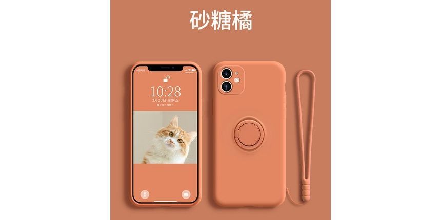 Phone Plain Case Stand Ring FashionChic