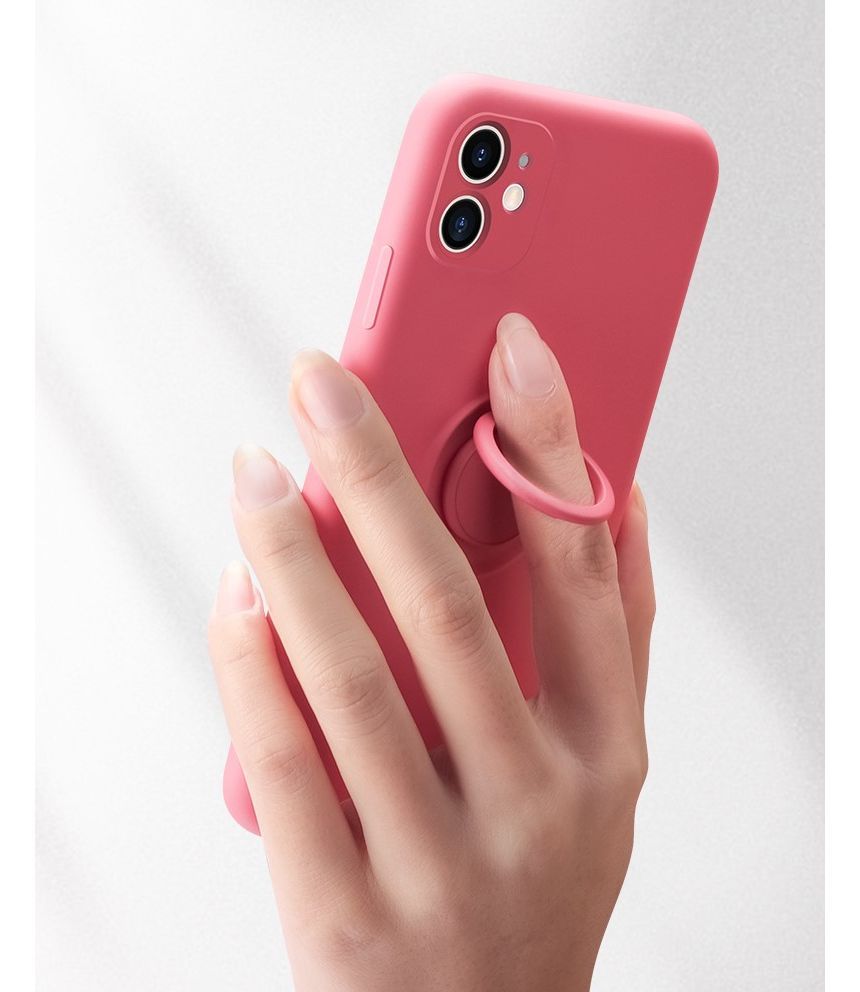 Stand Case Ring Phone Plain FashionChic