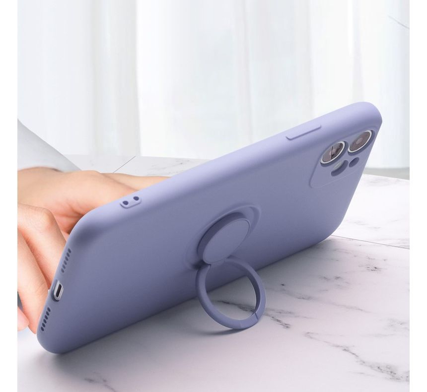 Stand Case Ring Phone Plain FashionChic