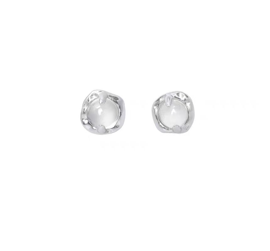 Stud Agate Earring Alloy FashionChic