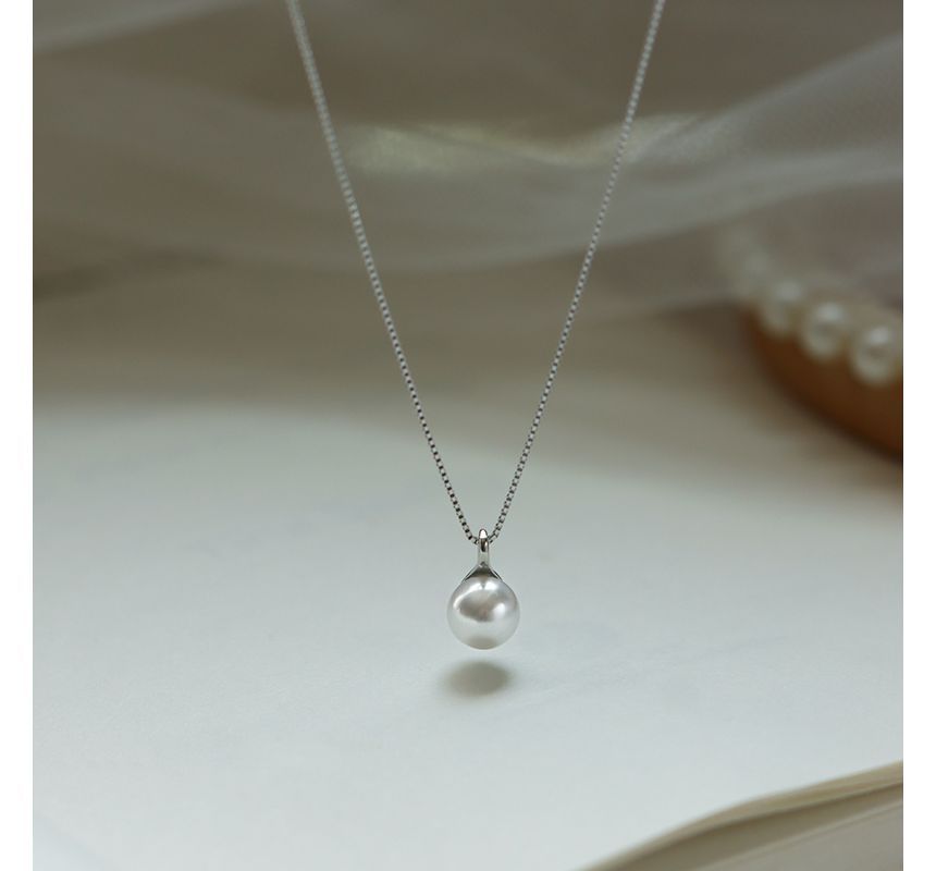 Necklace Pearl Pendant Alloy Faux FashionChic