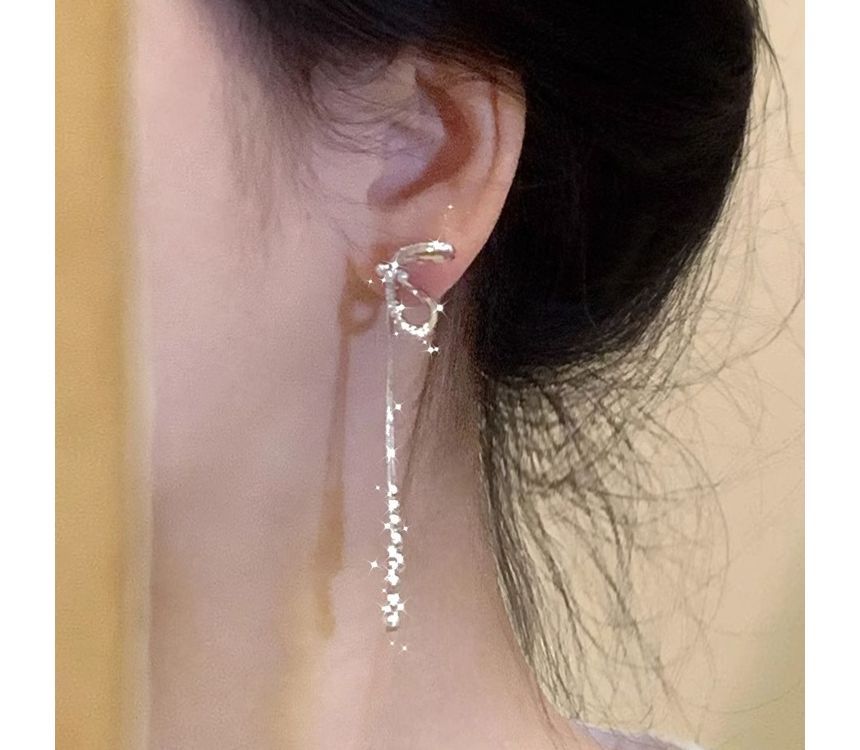Threader Sterling Silver Earring Bow FashionChic