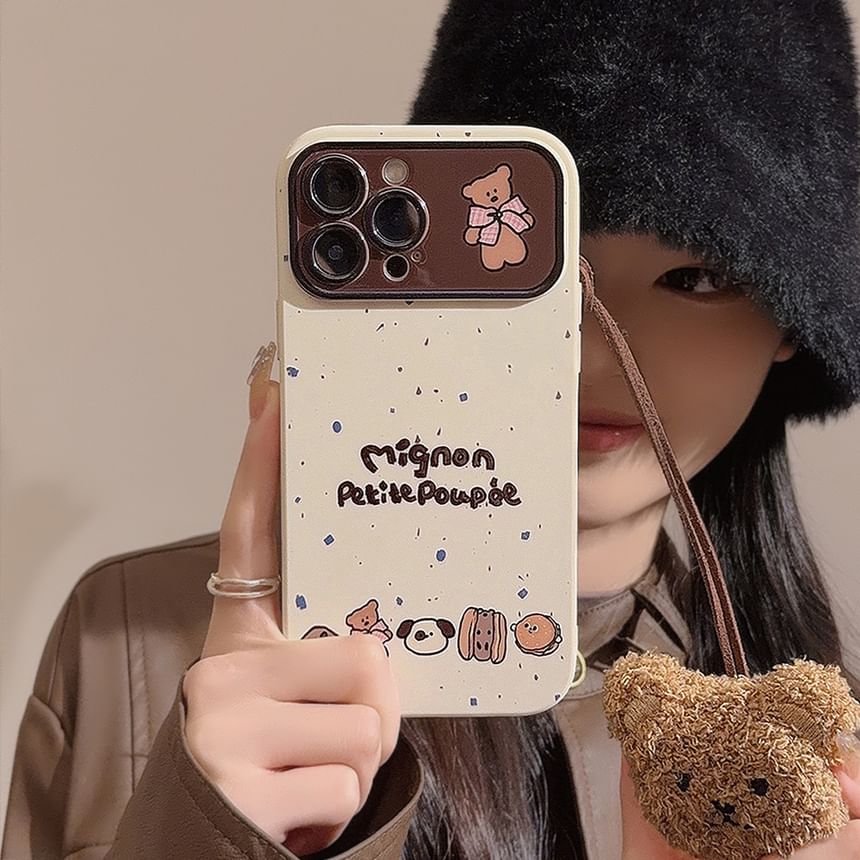 Lettering Cartoon Phone Case FashionChic