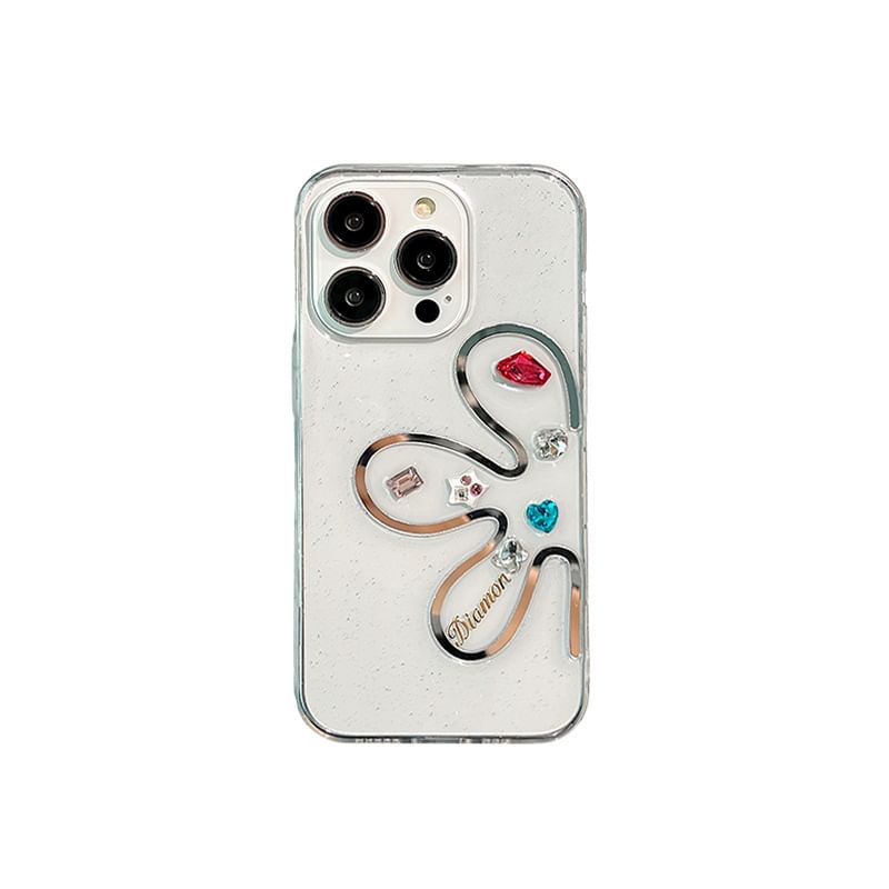 Rhinestone Phone Case Floral FashionChic