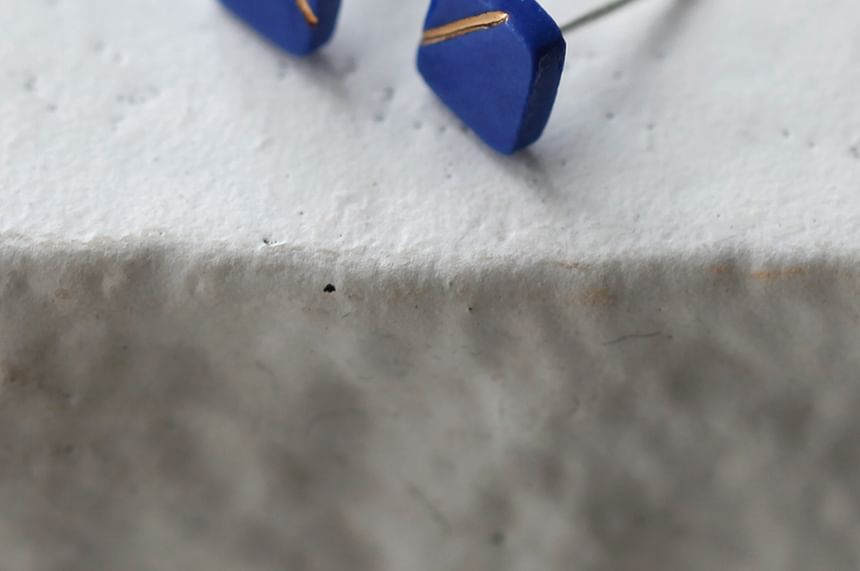 Earring Square Ceramic Stud FashionChic