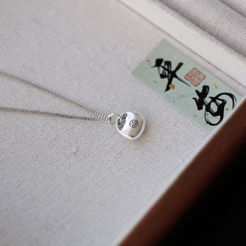 Necklace Lock Pendant Silver FashionChic