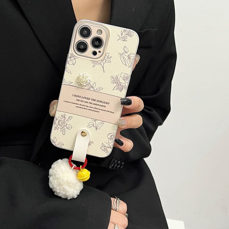 Pom Bell Case Phone Rose FashionChic