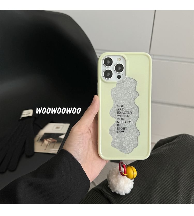 Phone Case Lettering Pom Bell FashionChic