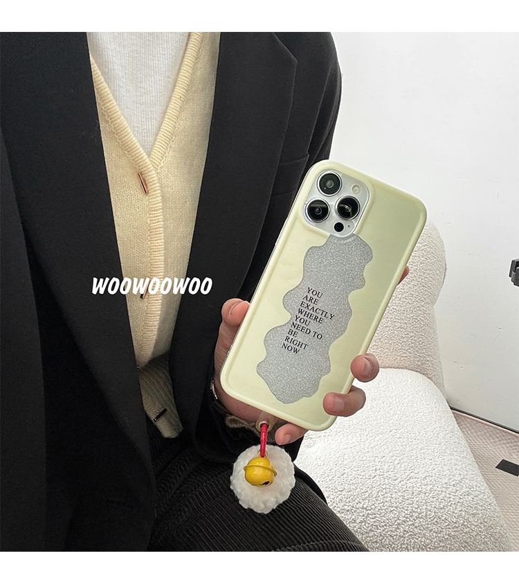 Phone Case Lettering Pom Bell FashionChic
