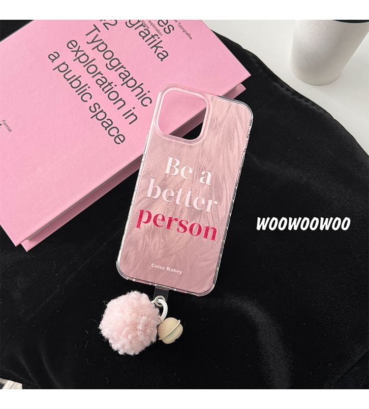Case Phone Pom Lettering Bell FashionChic