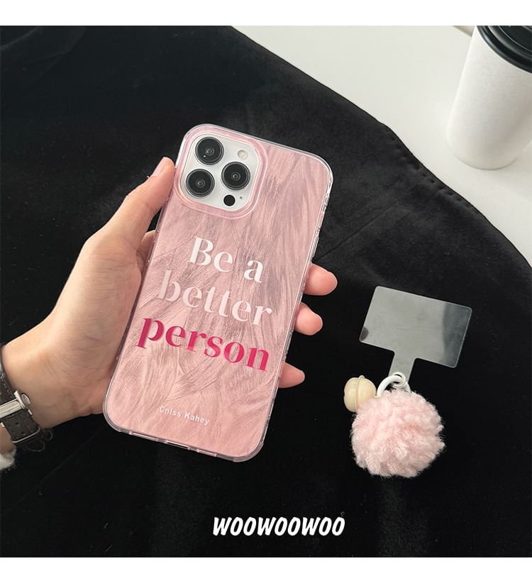 Case Phone Pom Lettering Bell FashionChic
