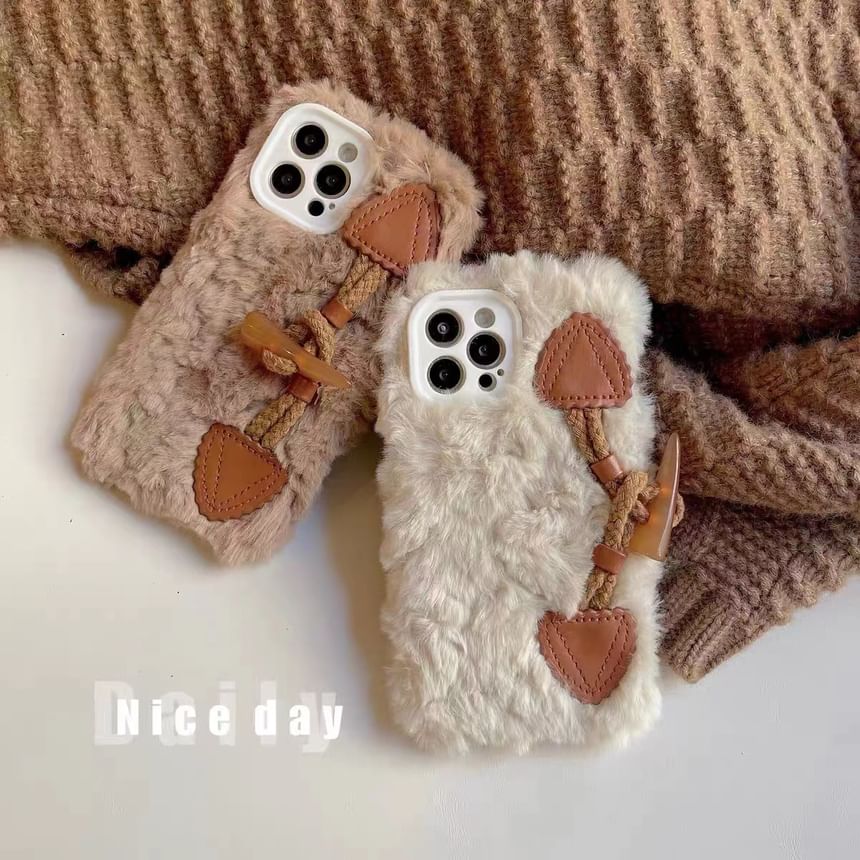 Case Phone Toggle Button Chenille FashionChic