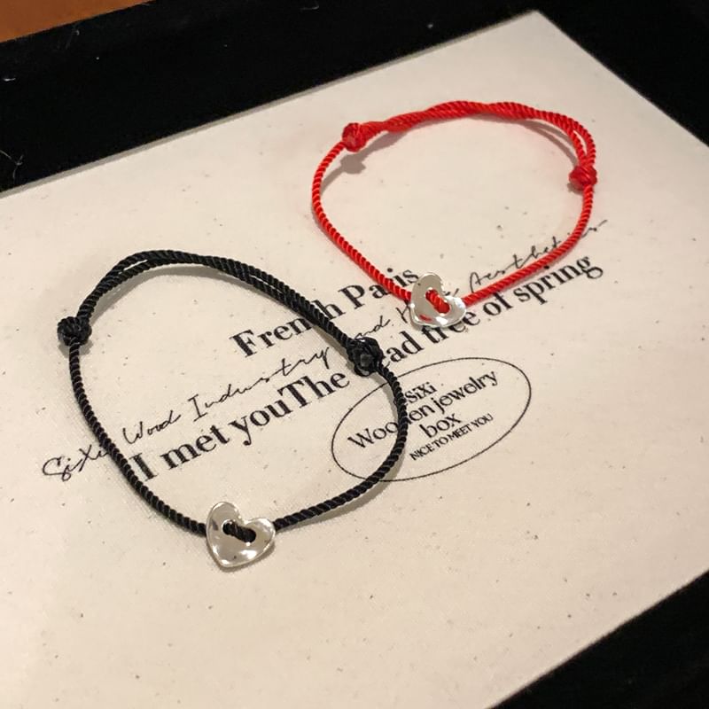 Bracelet Heart String Alloy FashionChic