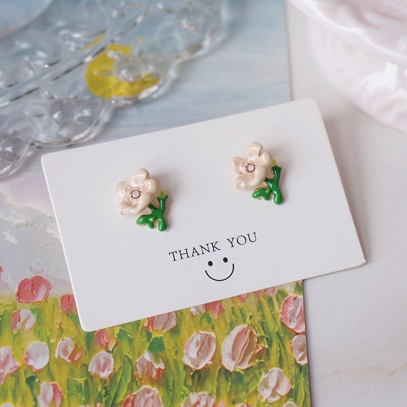 Alloy Floral Earring Stud Butterfly / FashionChic