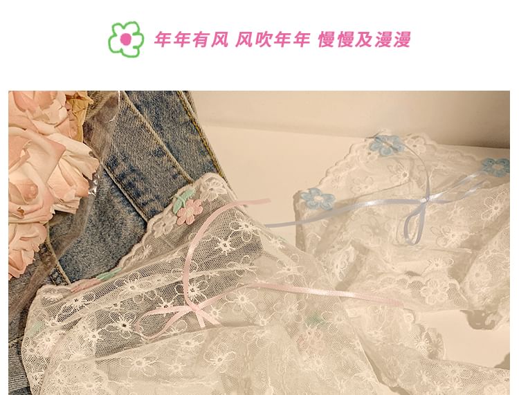 Bandana Embroidered Flower Lace FashionChic