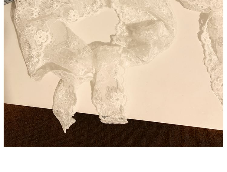 Bandana Embroidered Flower Lace FashionChic