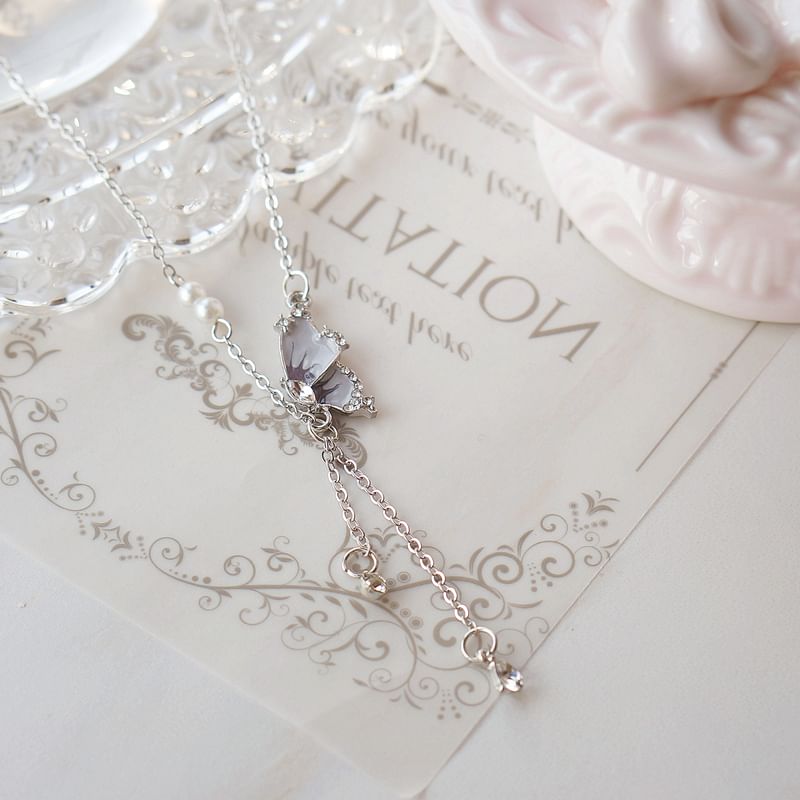 Alloy Pendant Butterfly Necklace FashionChic