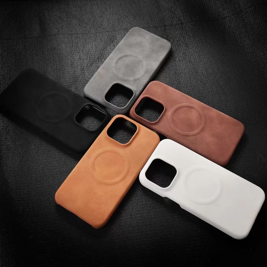 Leather Phone Faux Case MagSafe FashionChic