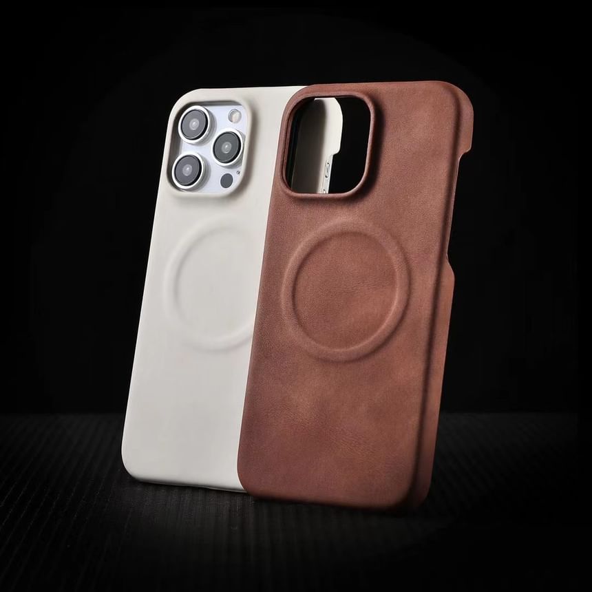 Leather Phone Faux Case MagSafe FashionChic