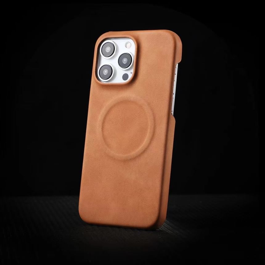 Leather Phone Faux Case MagSafe FashionChic